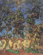 Vincent Van Gogh Trees in the Garden of Saint-Paul Hospital (nn04) Sweden oil painting reproduction